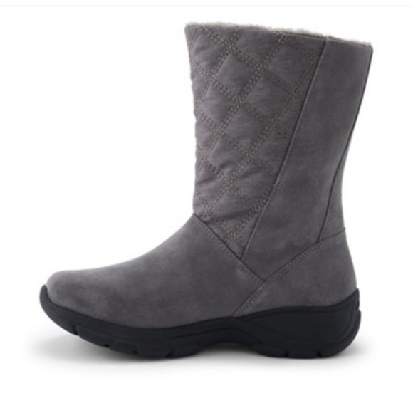 Lands' End Shoes - LANDS END🌿CHARCOAL QUILTED SIDE-ZIP WINTER BOOTS